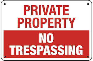 No trespassing